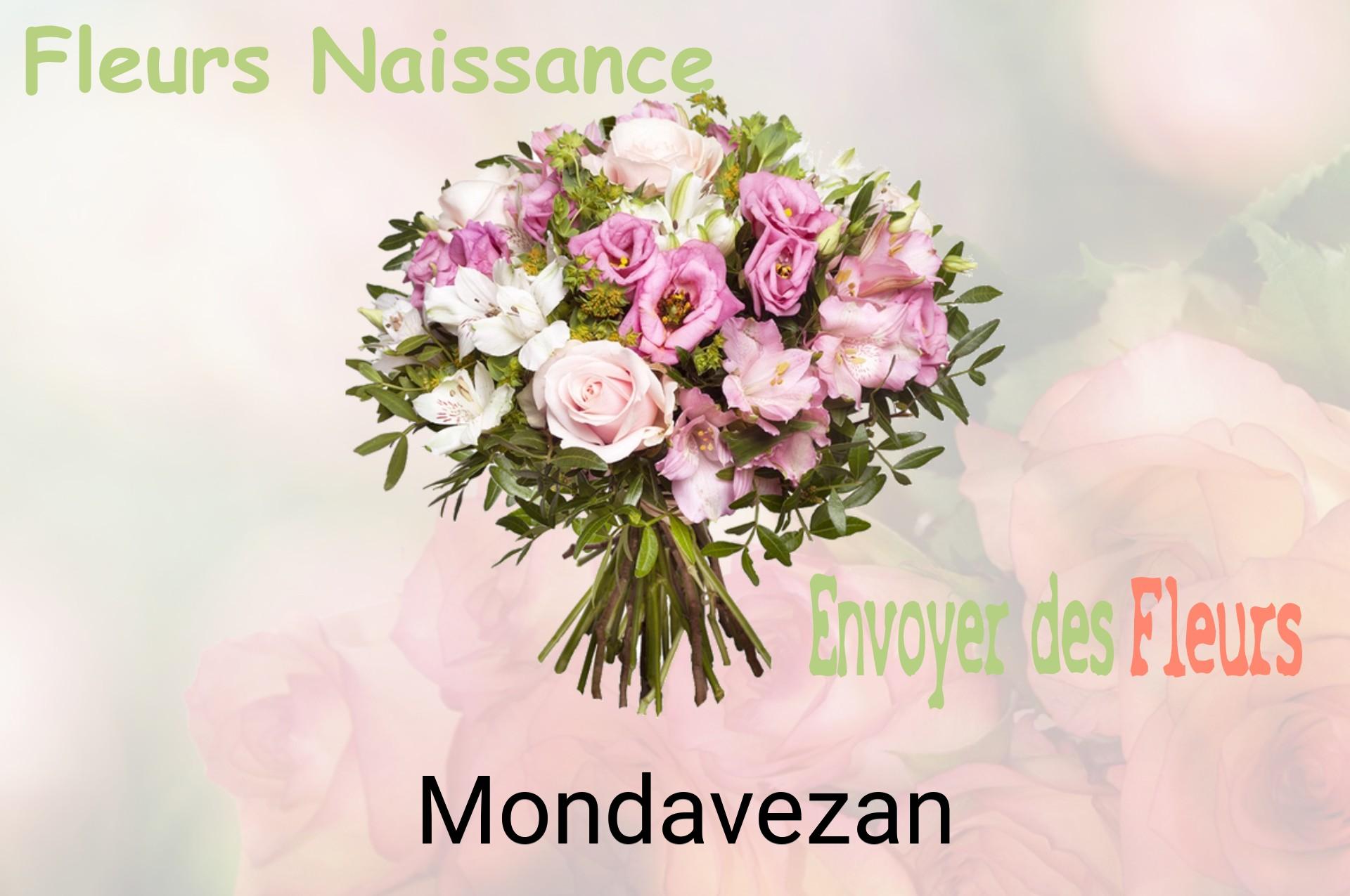 Bouquet de fleurs de naissance livré à Mondavezan